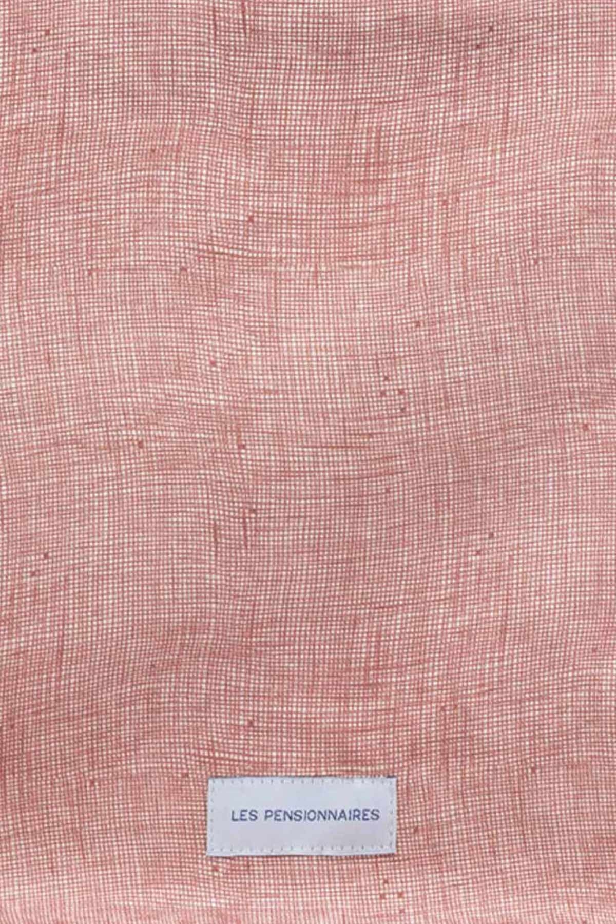 Sac zippé en toile de coton bio Quadrillé rose