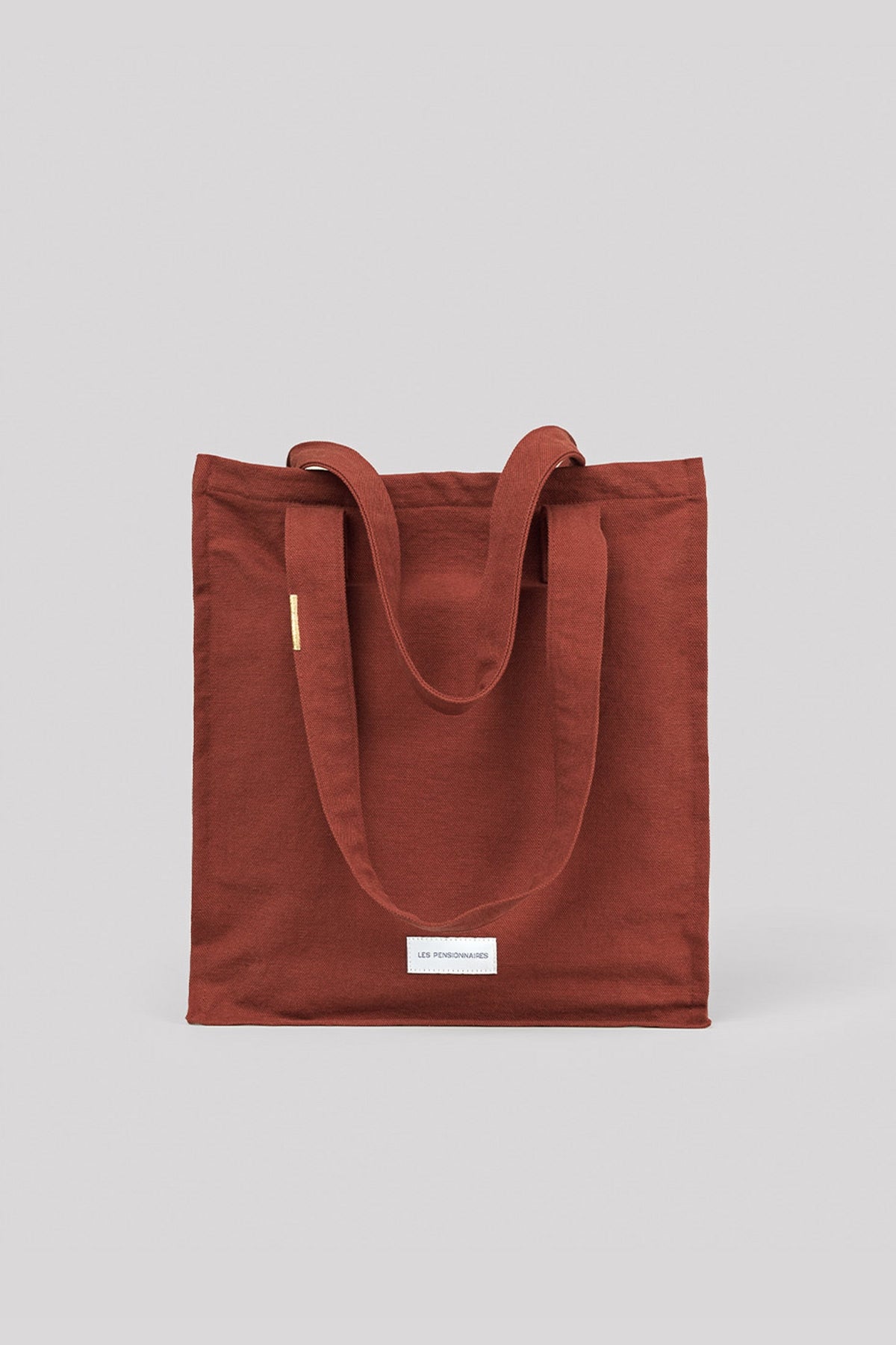 Sac zippé en toile de coton bio Rouille