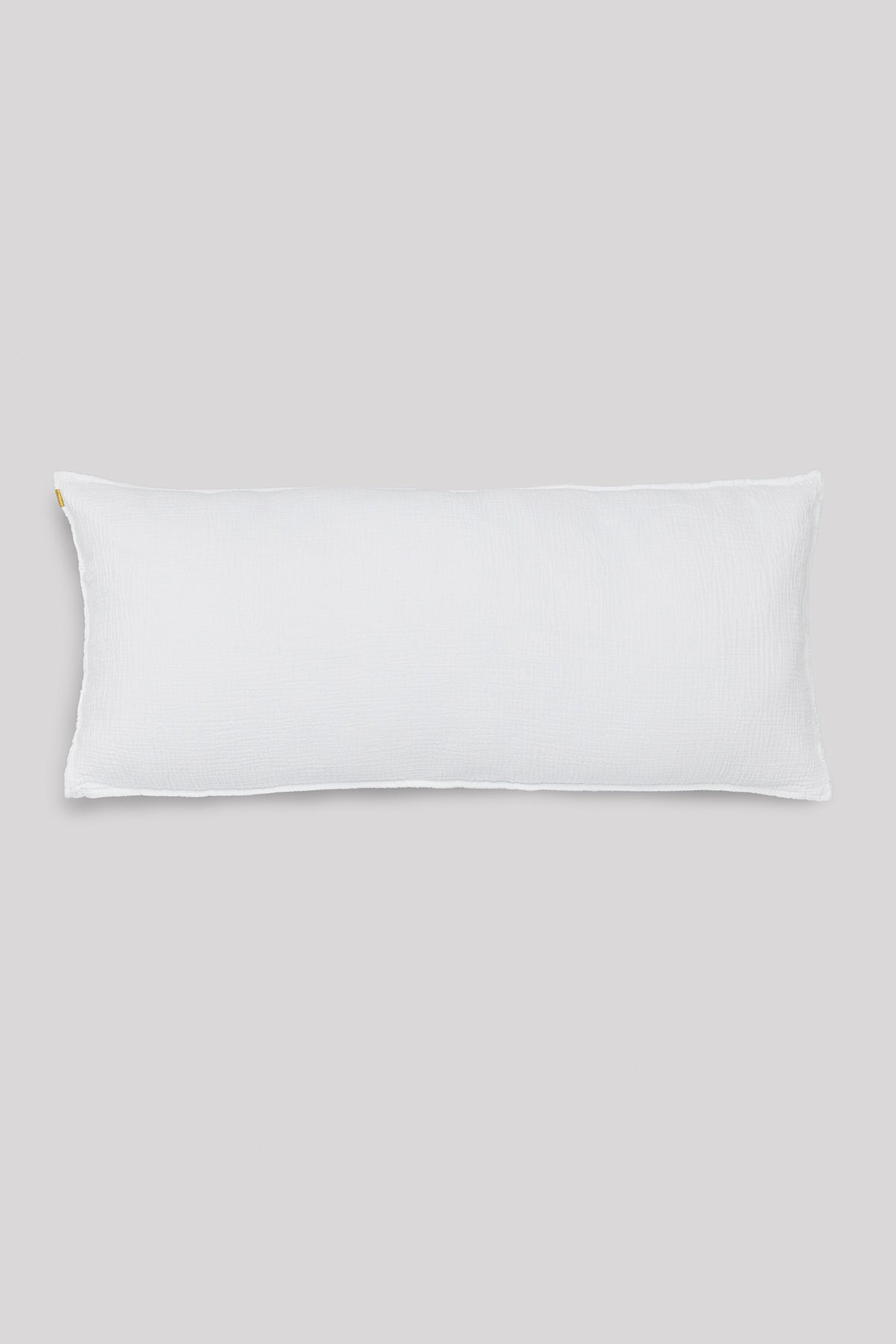 Grand coussin déhoussable en double gaze de coton blanc immaculé Les pensionnaires