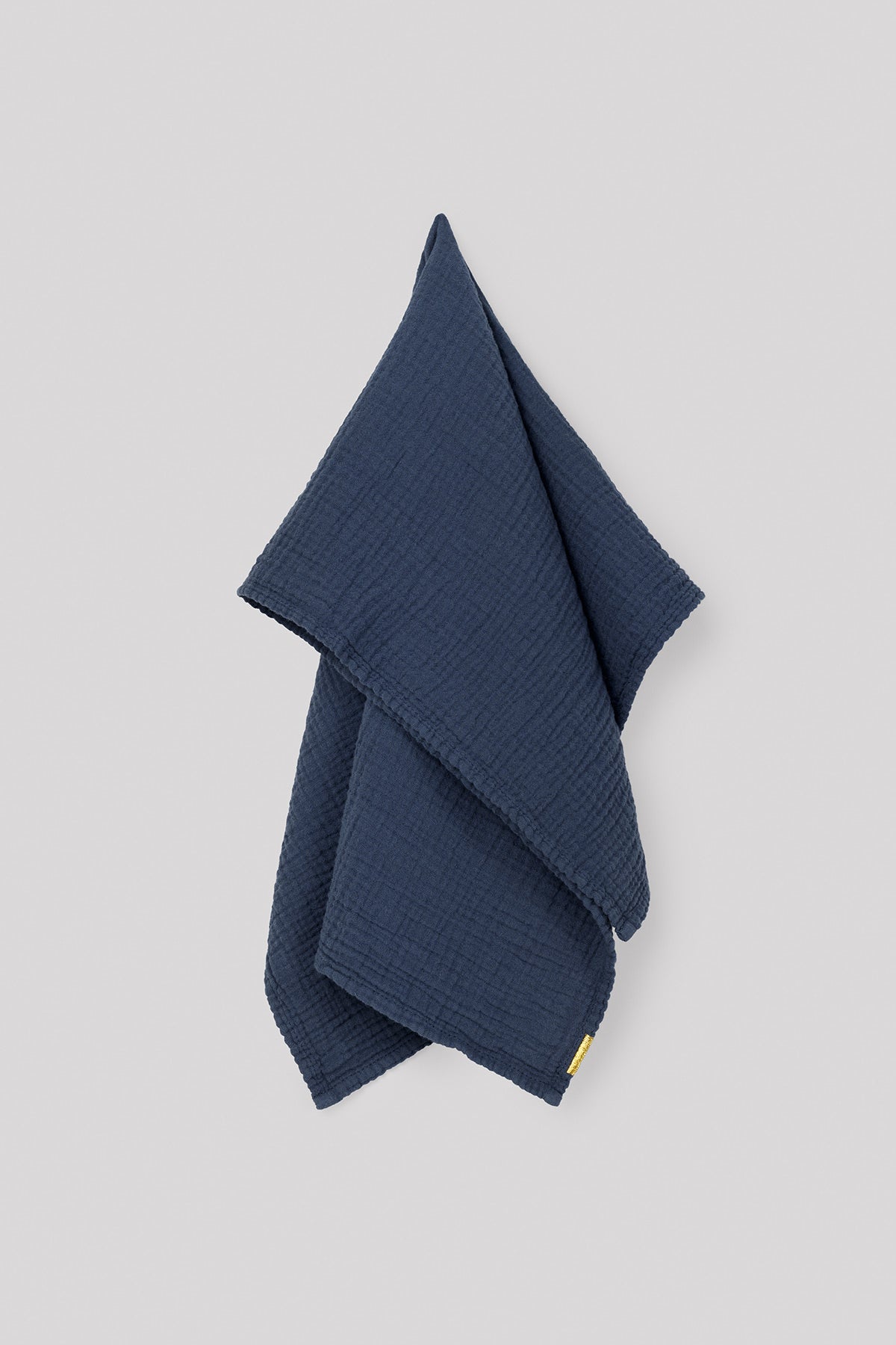 Torchon en double gaze de coton bleu marine Les pensionnaires