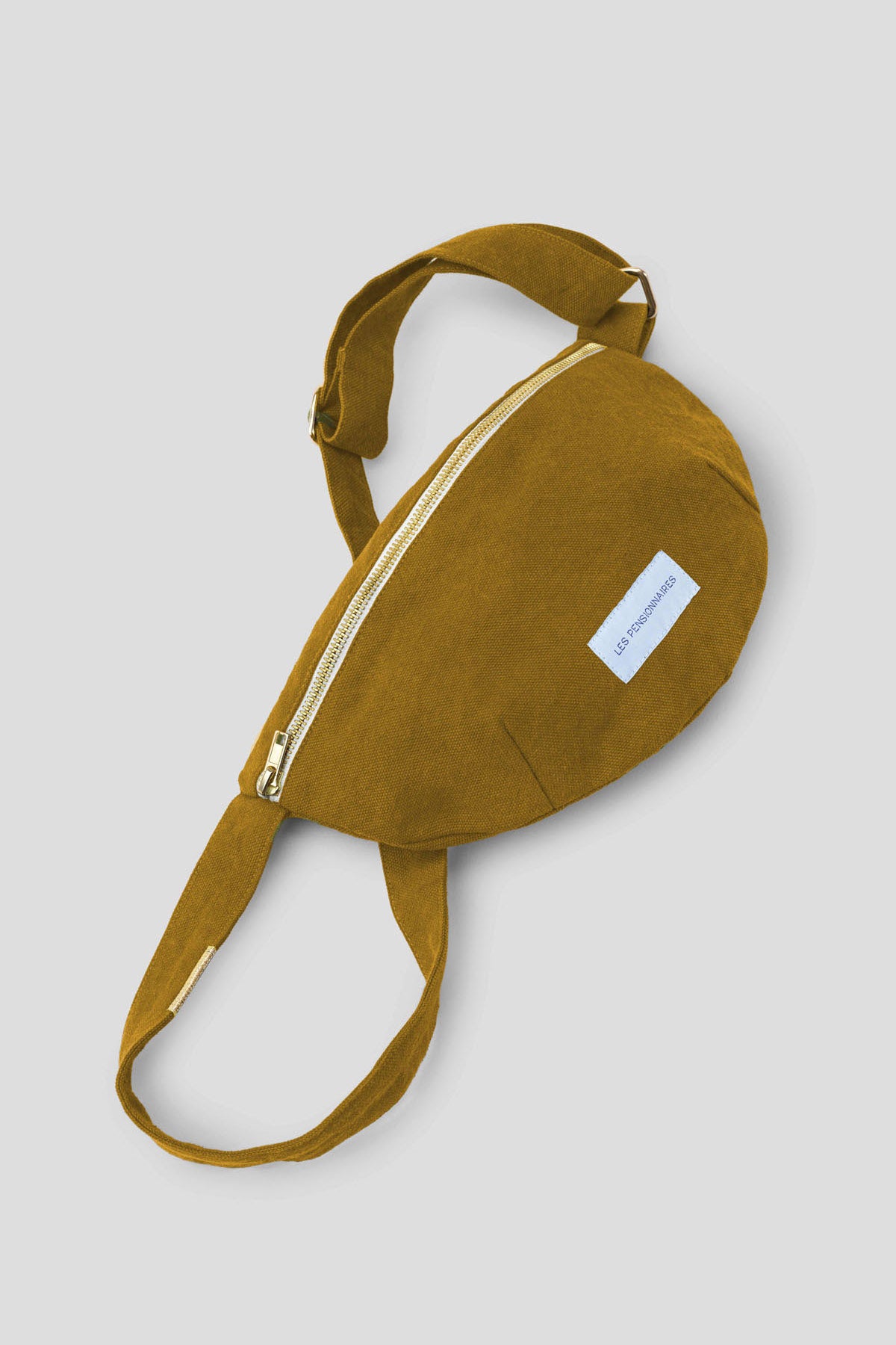 Bronze green organic cotton canvas banana bag