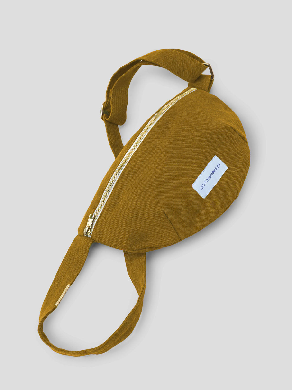 Bronze green organic cotton canvas banana bag