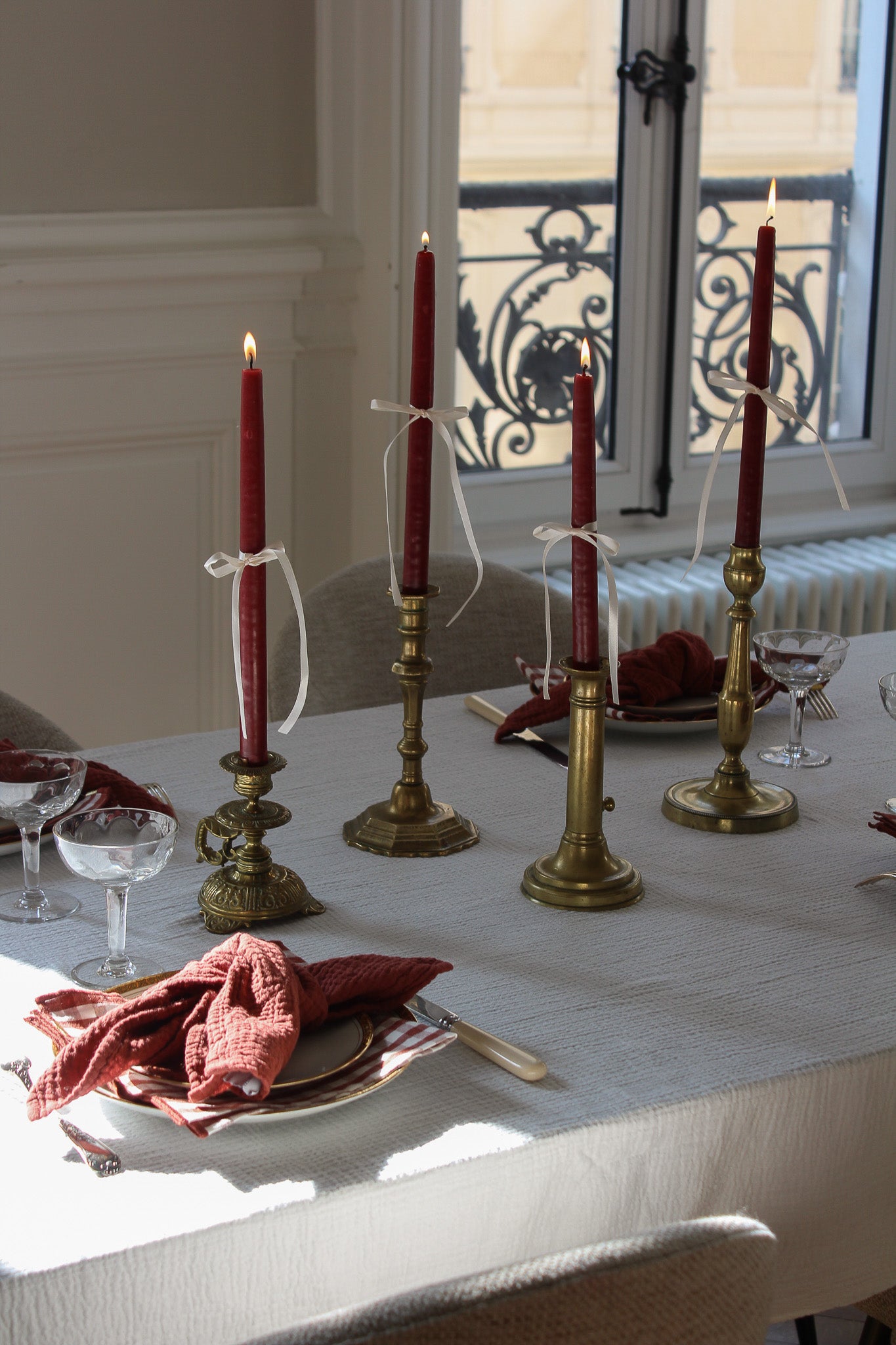 Nappe en double gaze de coton blanc immaculé