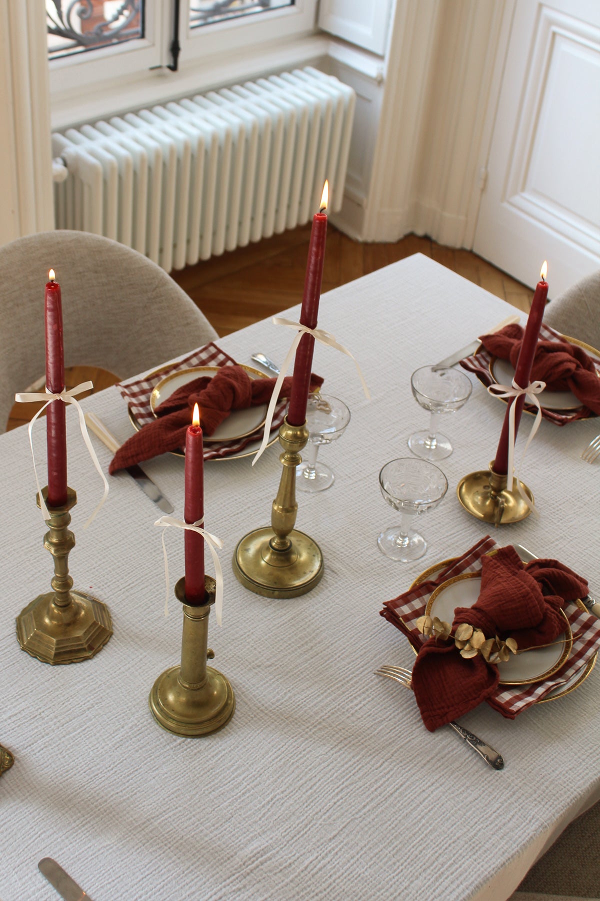 Nappe en double gaze de coton blanc immaculé