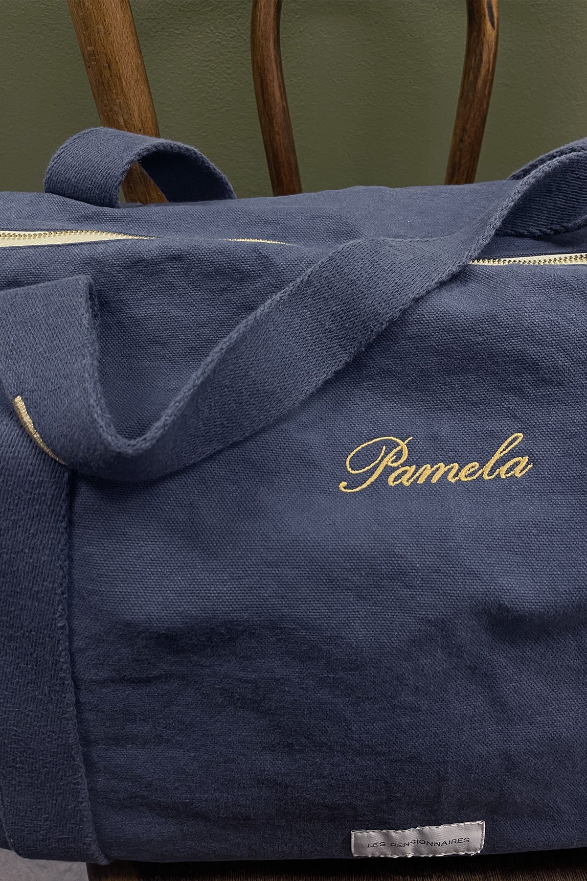 Storm blue organic cotton bowling bag