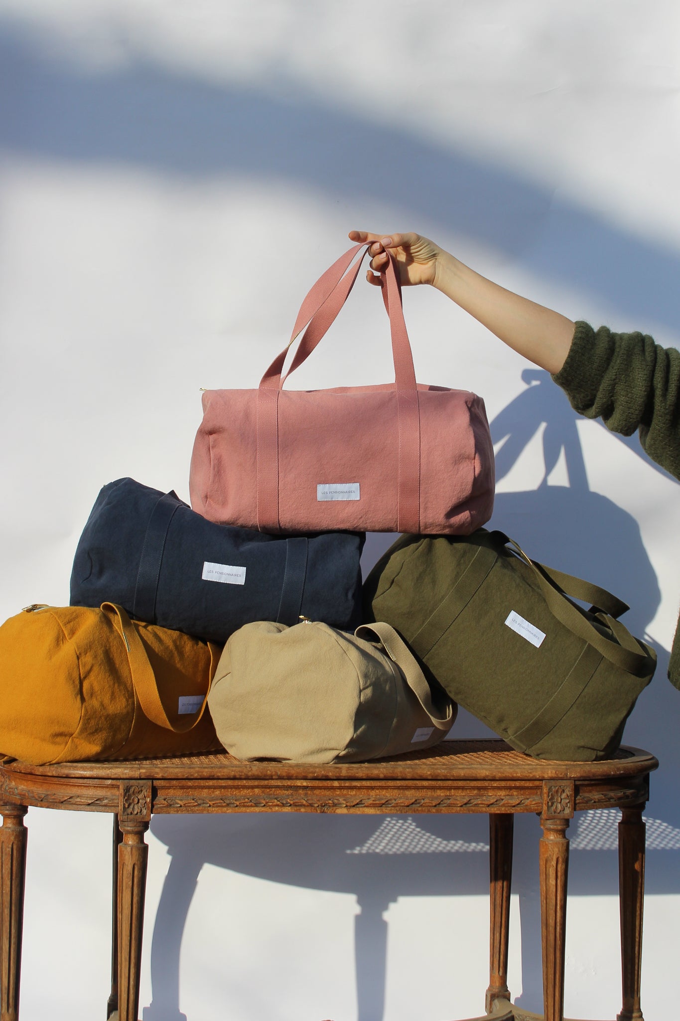 Rosewood organic cotton mini bowling bag