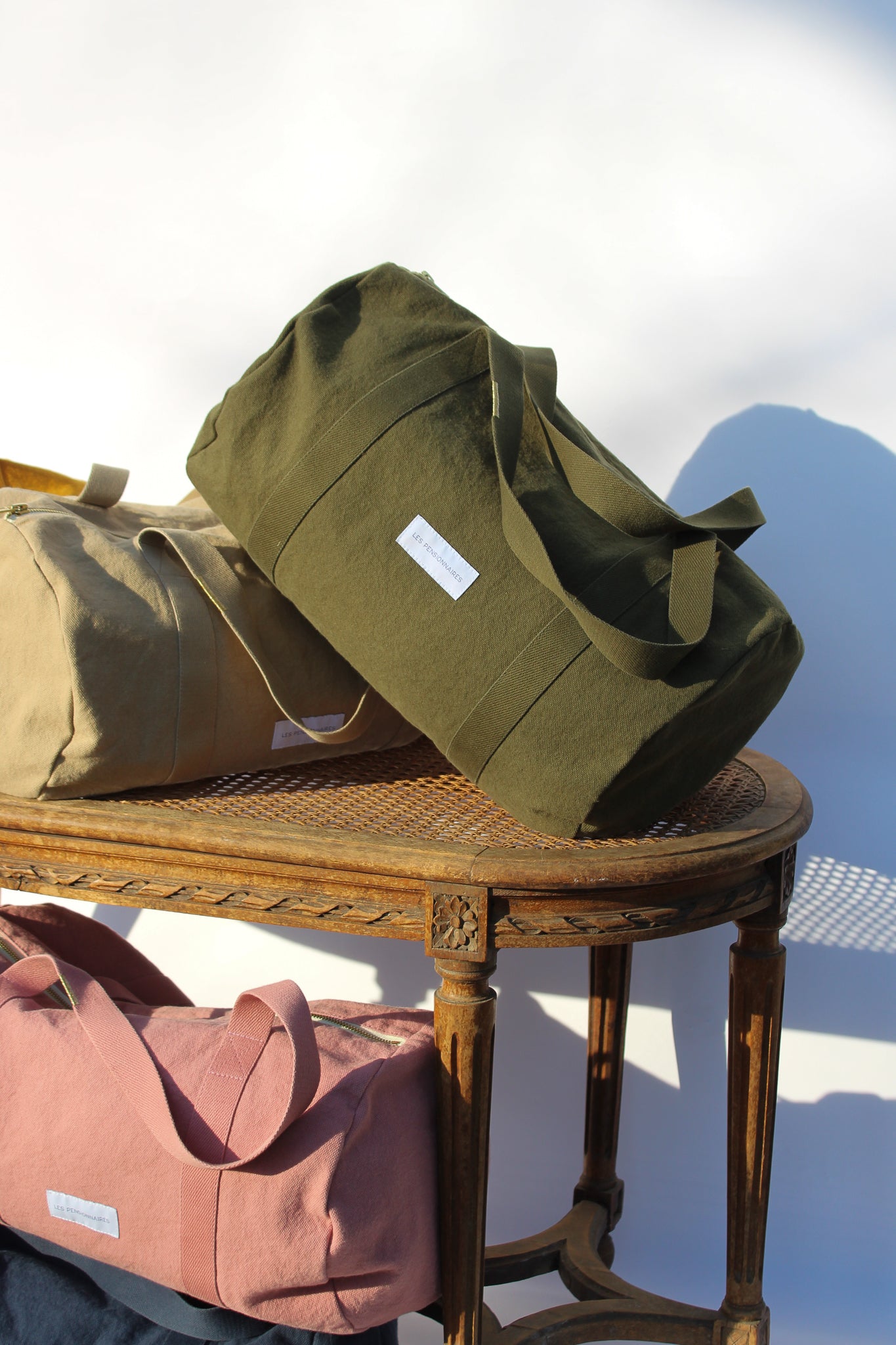 Caper green organic cotton mini bowling bag