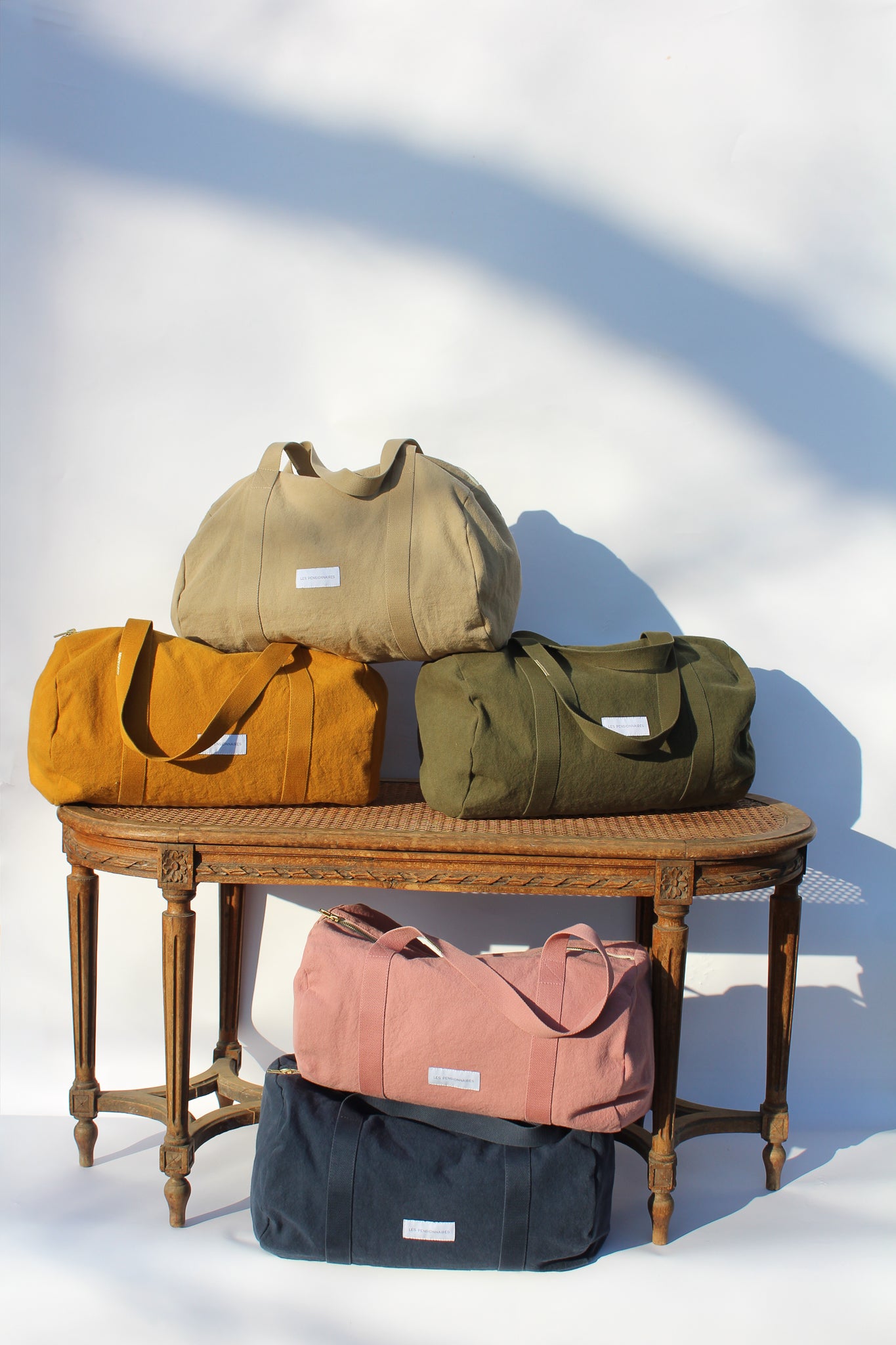 Saffron yellow organic cotton mini bowling bag