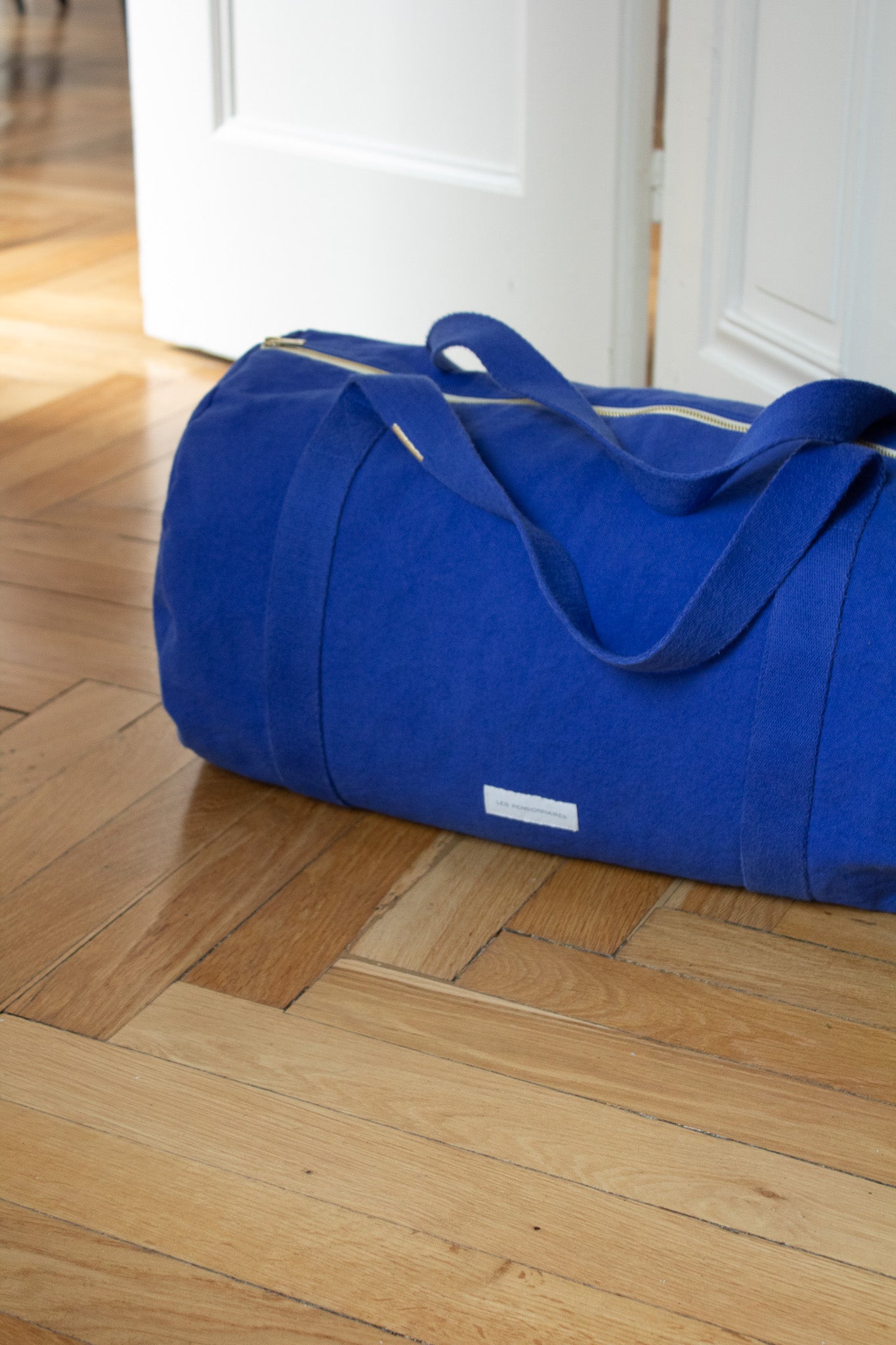 Sac-weekend-bleu-electrique-polochon-coton-bio