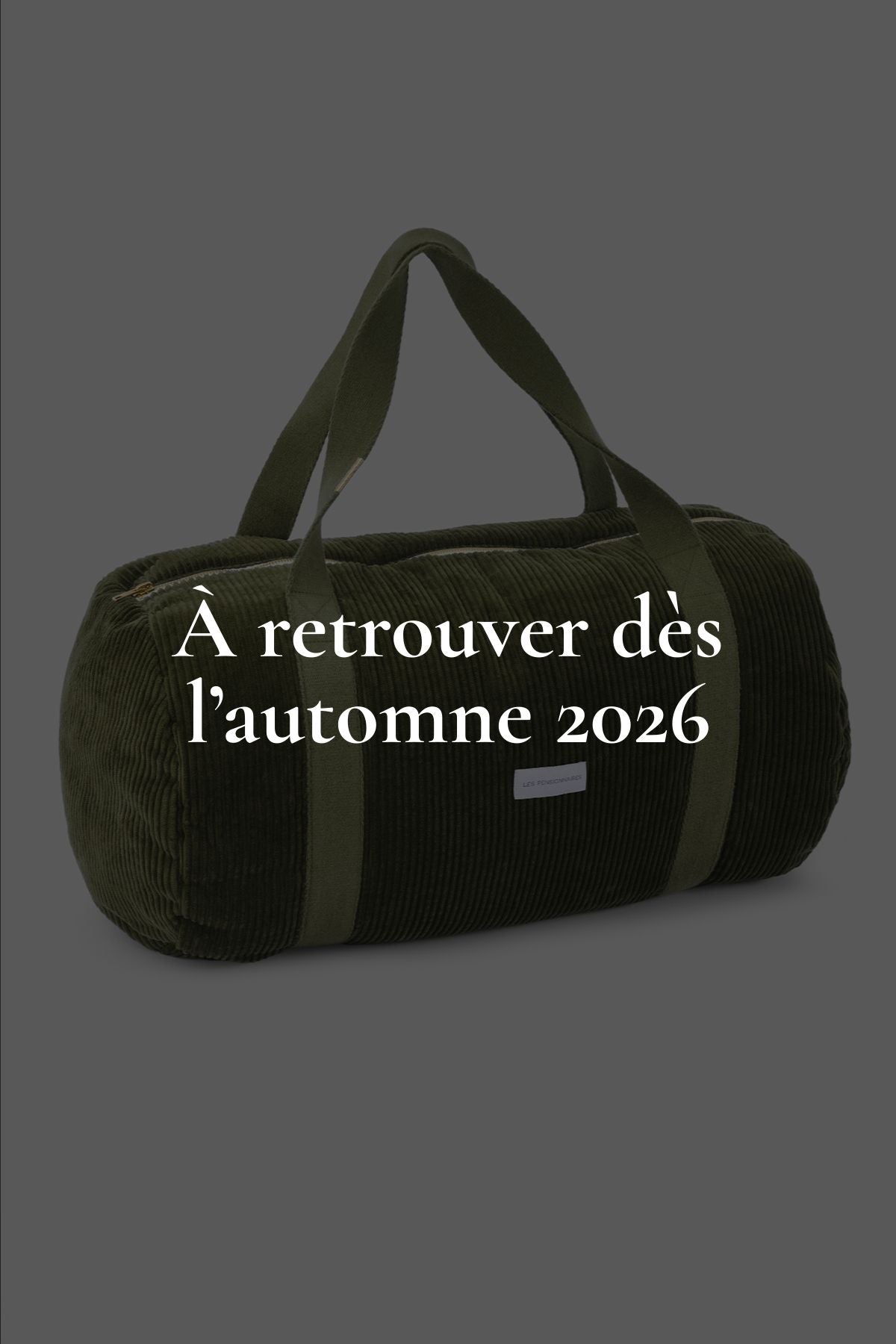 Sac bowling en velours côtelé vert câpre