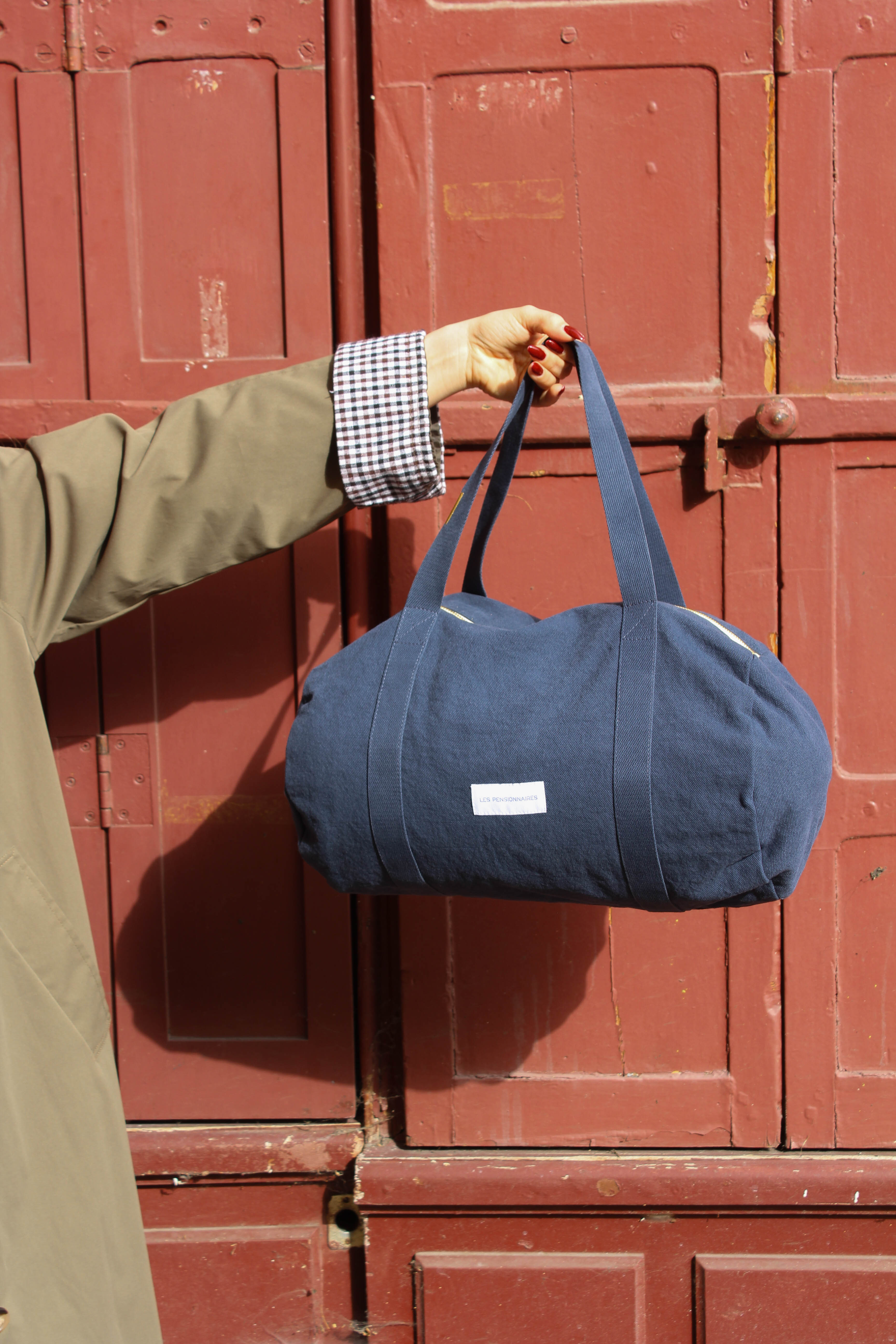 Storm blue organic cotton bowling bag