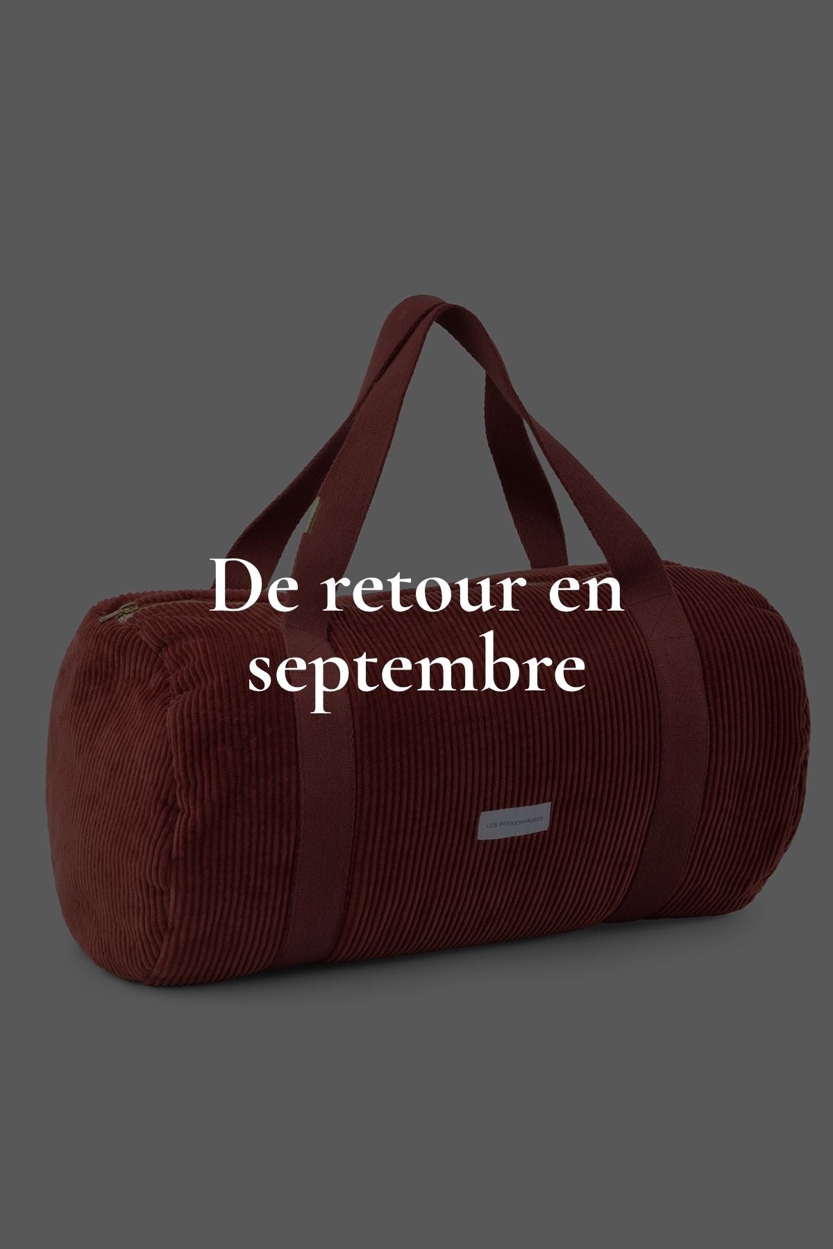 Rust red corduroy bowling bag