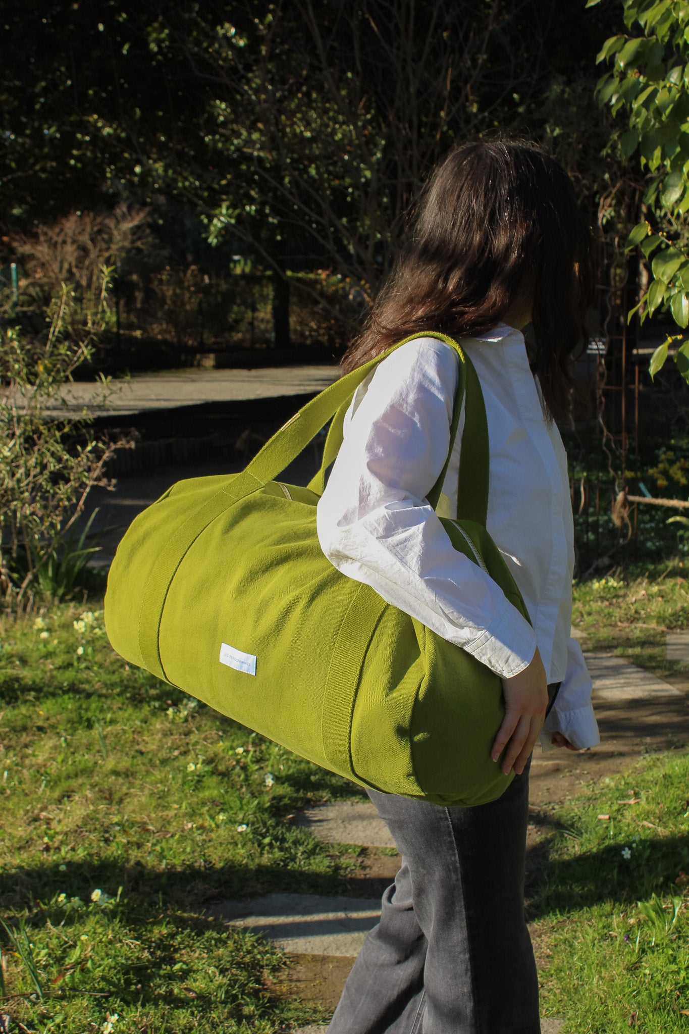 Sac bowling en coton bio vert mousse