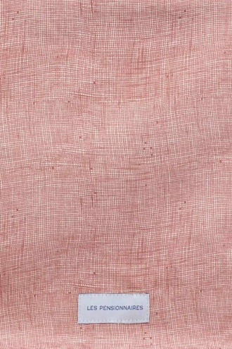 Sac zippé en toile de coton bio Quadrillé  rose