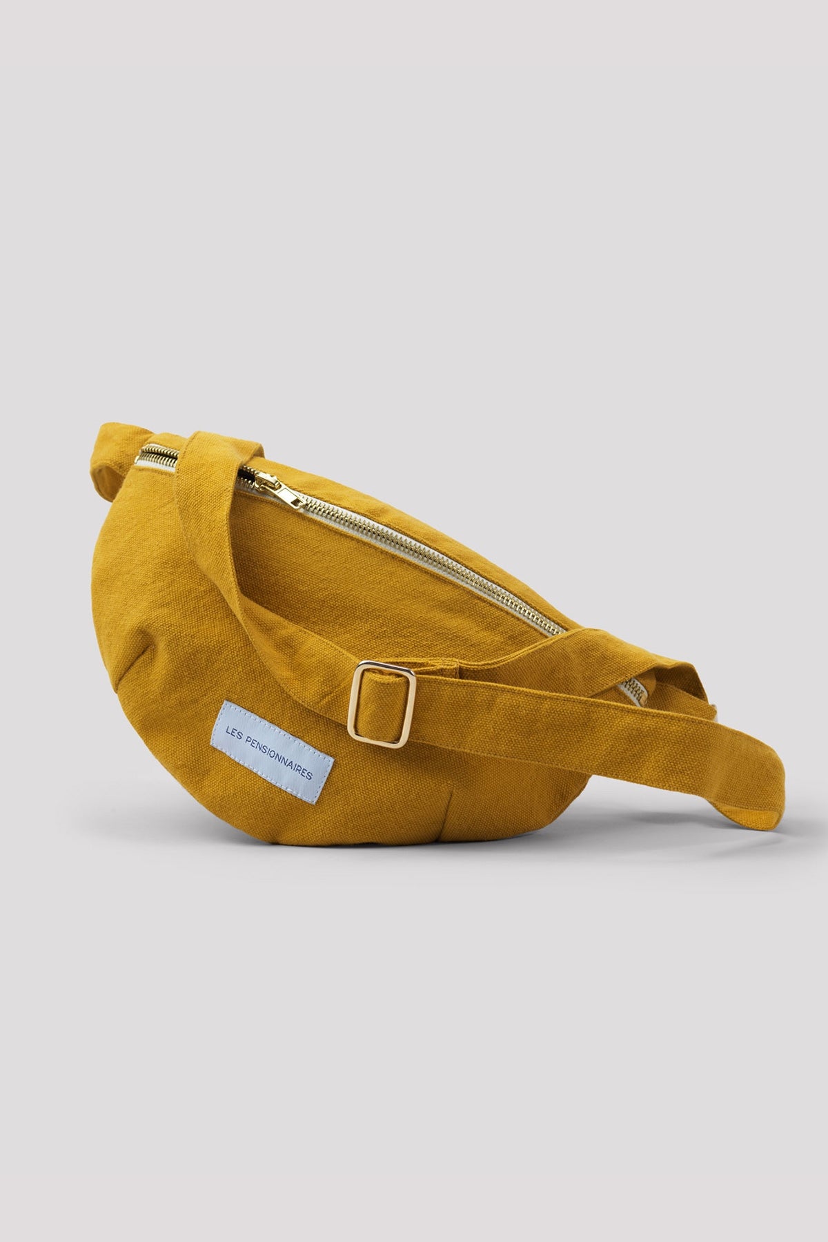 Sac banane en toile de coton bio jaune safran