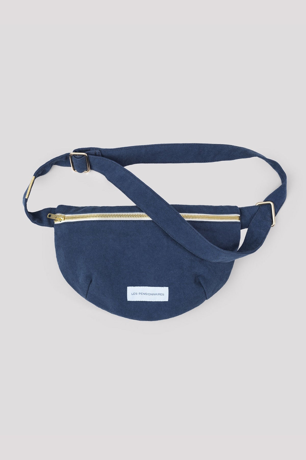 Sac banane en toile de coton bio bleu orage