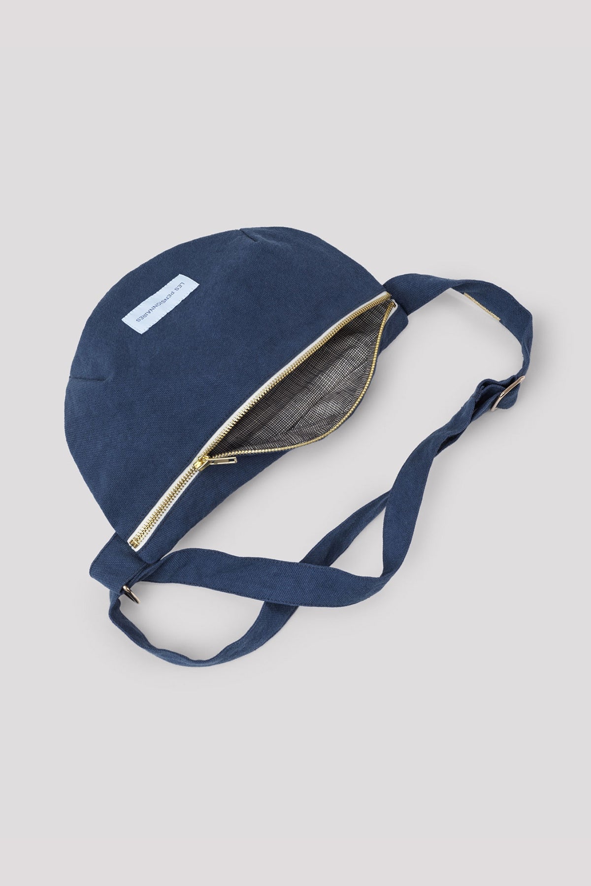 Sac banane en toile de coton bio bleu orage