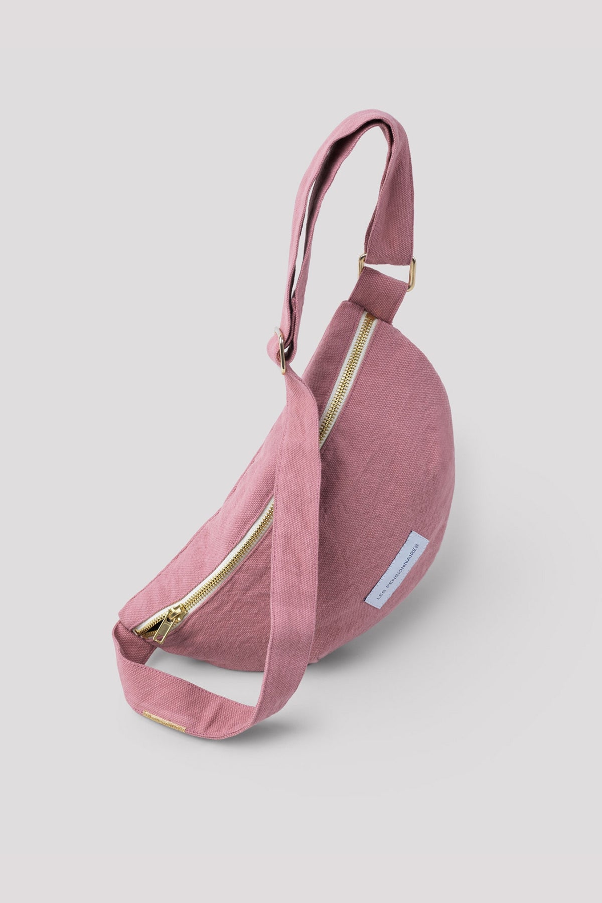 Sac banane en toile de coton bio vieux rose