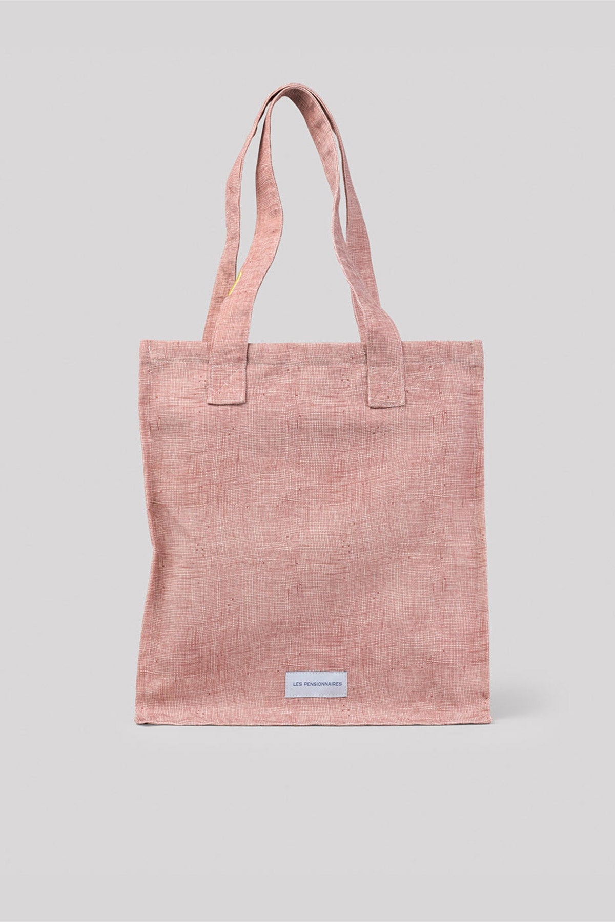 Sac zippé en toile de coton bio Quadrillé Rose