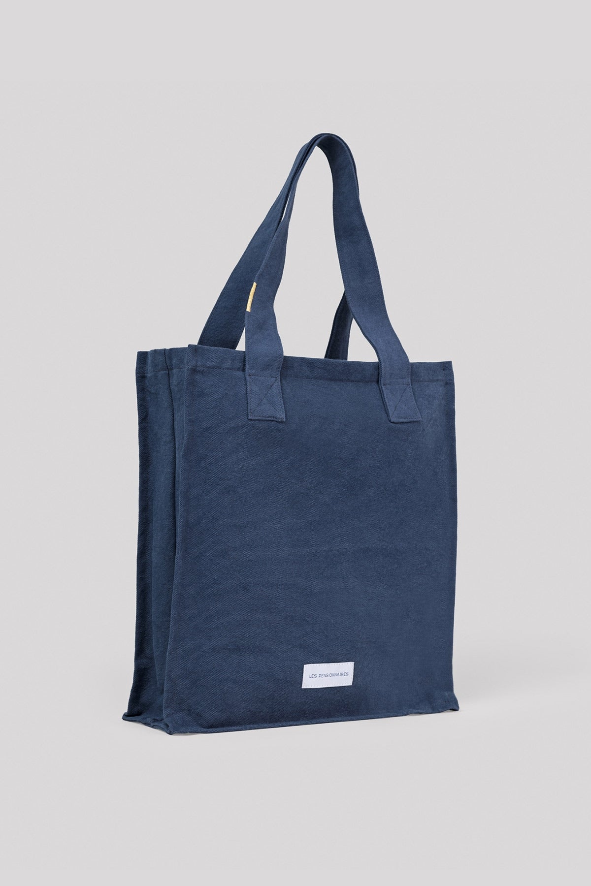 Tote bag zippé en toile de coton bio Bleu marine