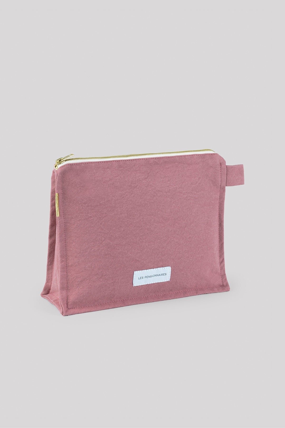 Trousse de toilette rose en coton bio Les pensionnaires