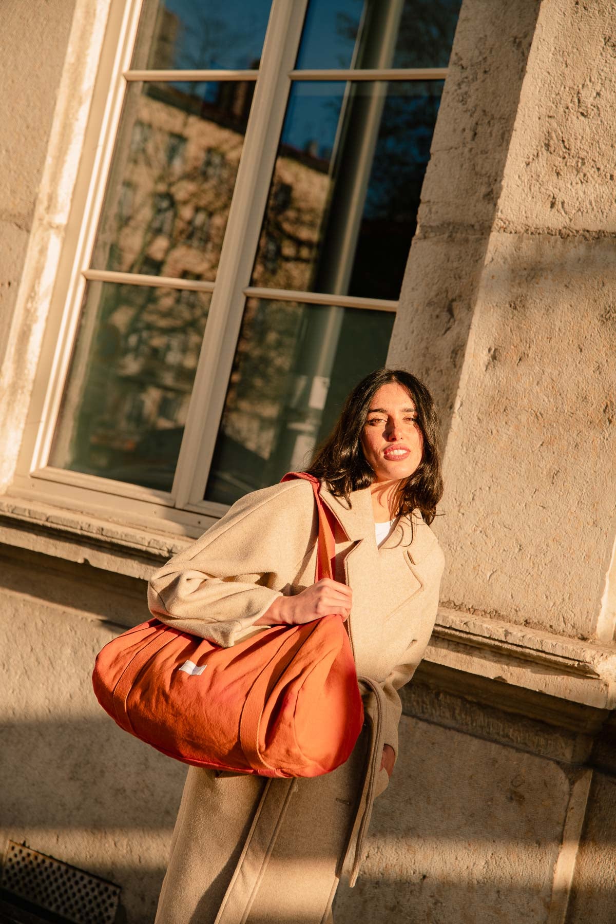 Sac bowling en coton bio orange flamboyant