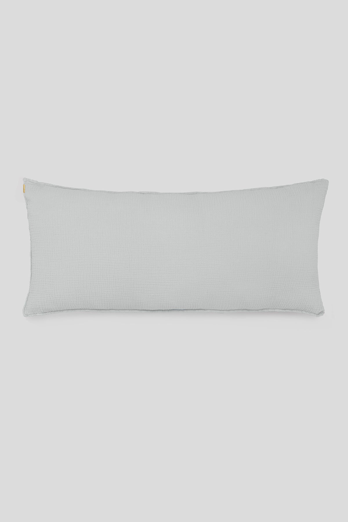 Archive - Grand coussin déhoussable en double gaze de coton bleu subtil