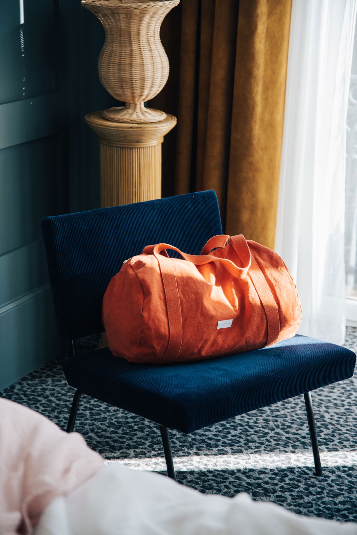 Sac bowling en coton bio orange flamboyant