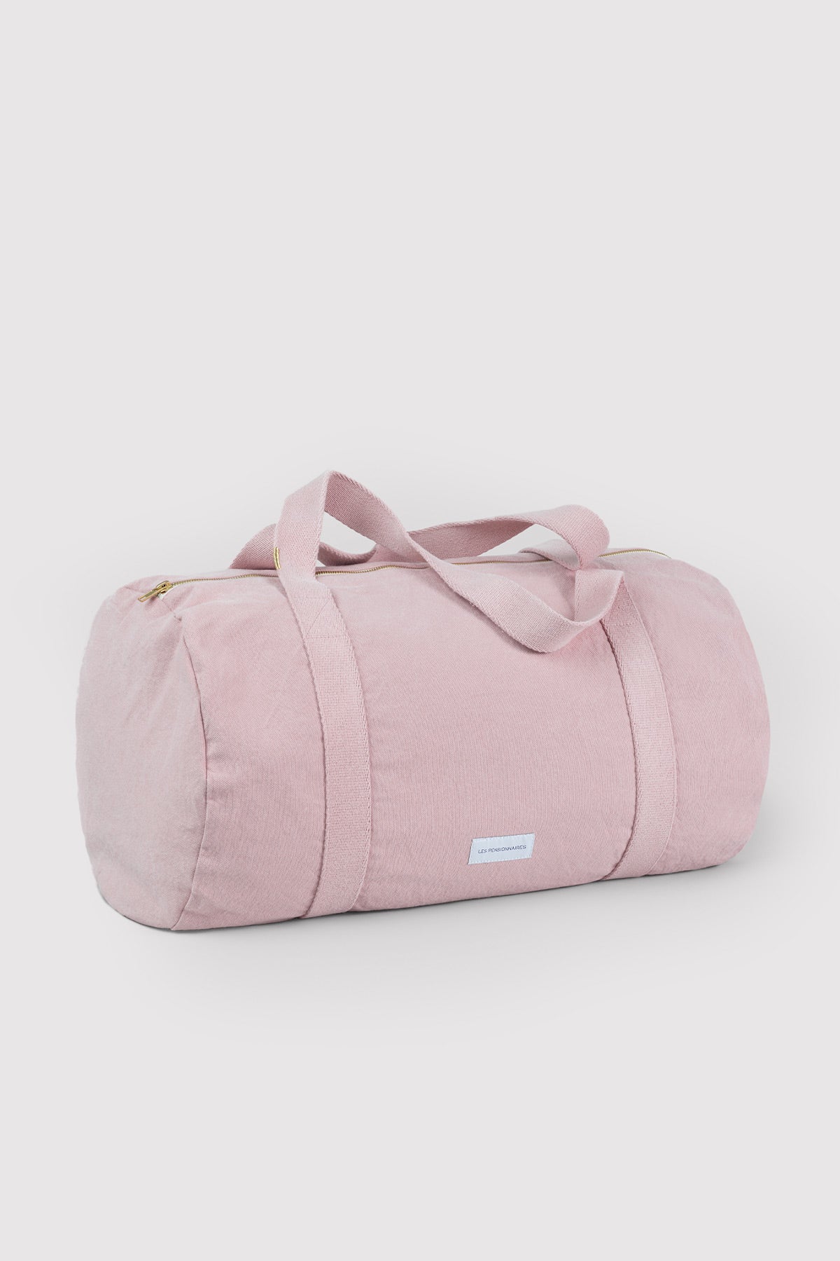 Delicate pink organic cotton bowling bag