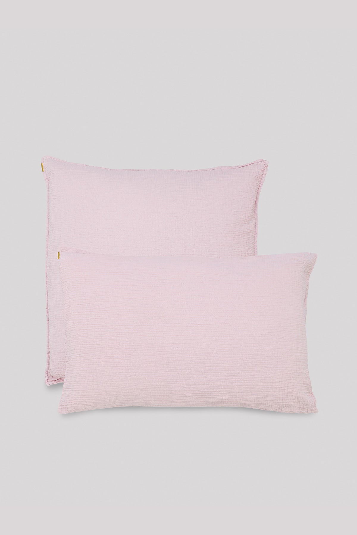 Delicate pink double cotton gauze pillowcase