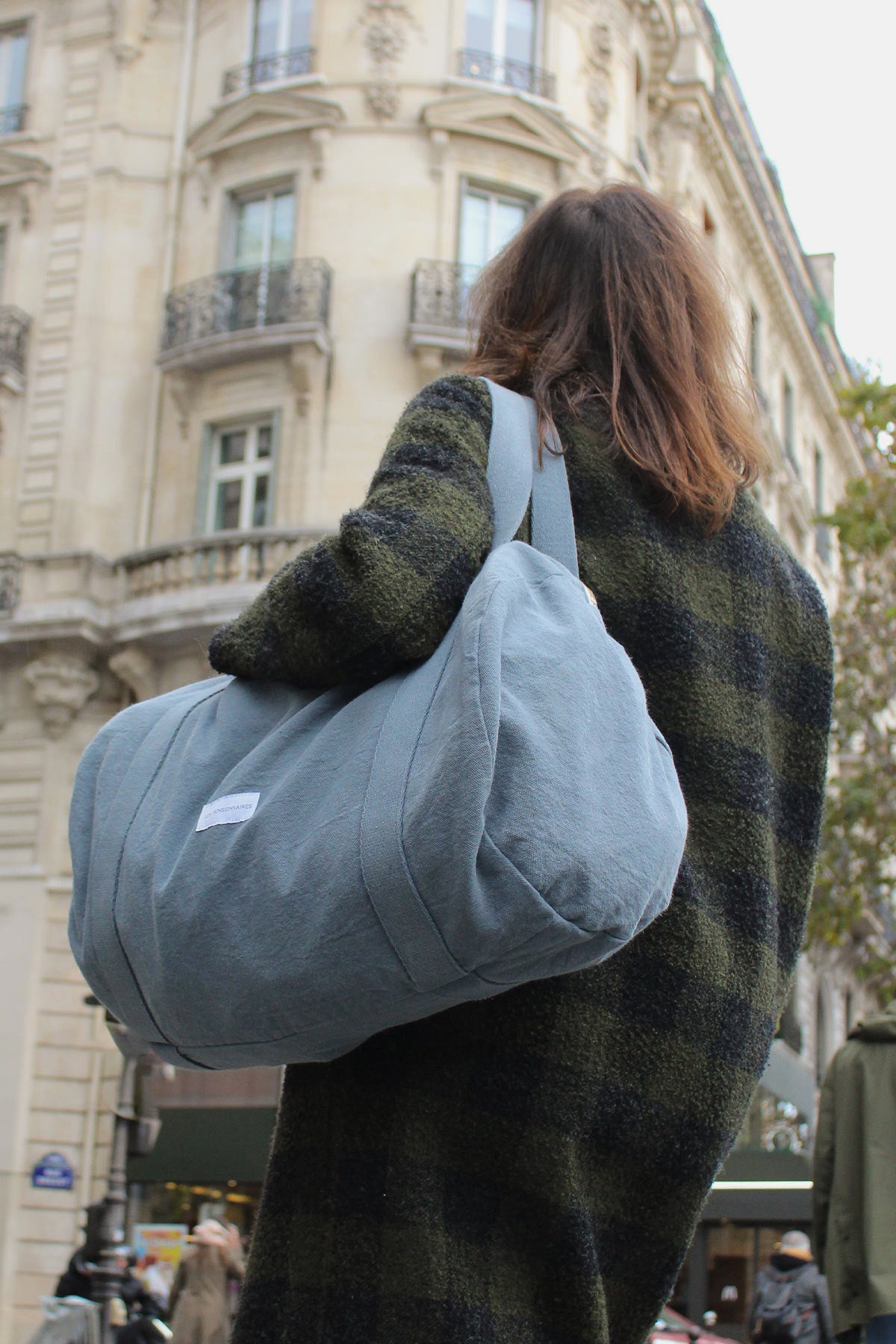 Sac bowling en coton bio bleu horizon