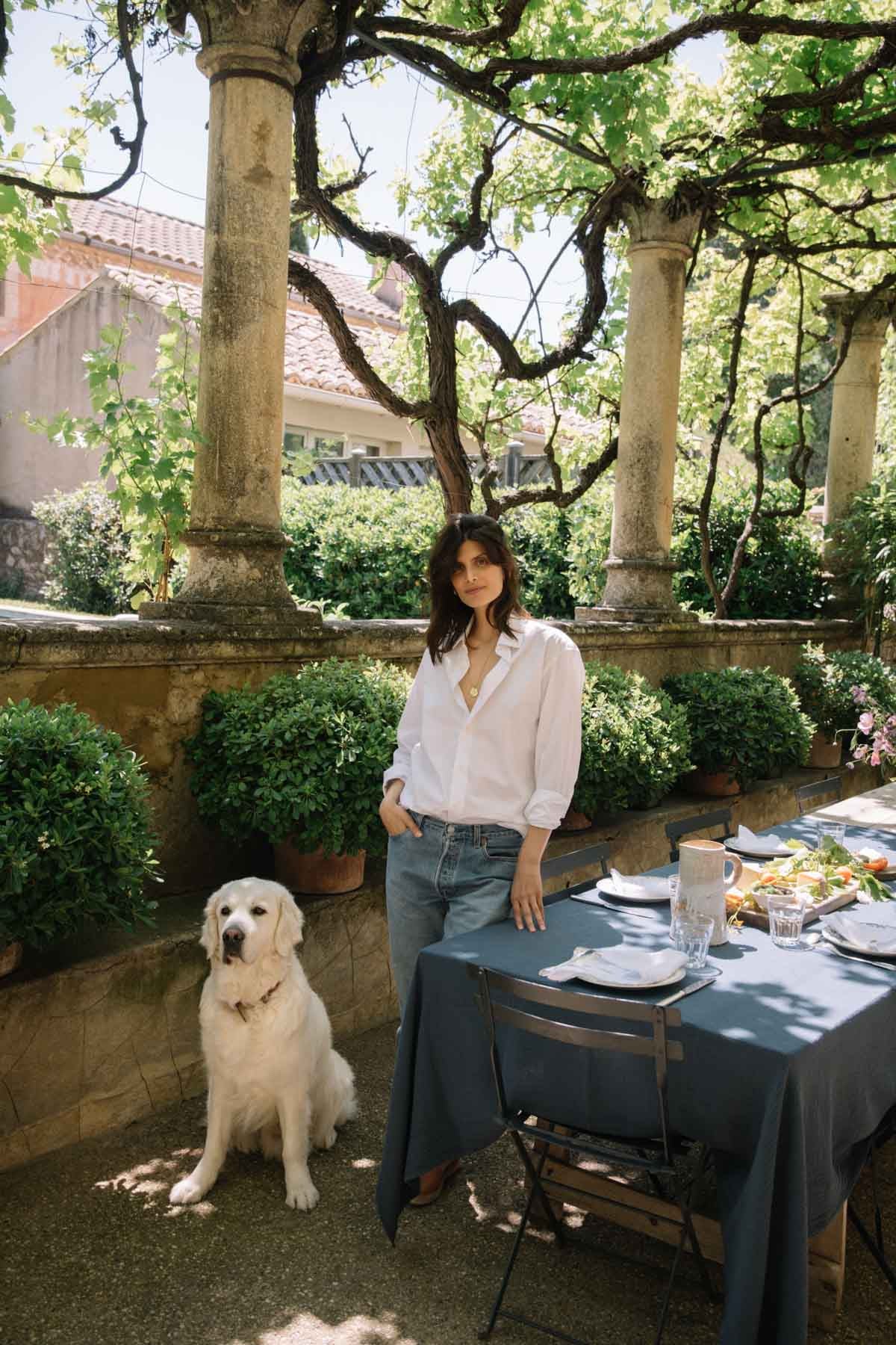 Nappe en double gaze de coton bleu Les pensionnaires