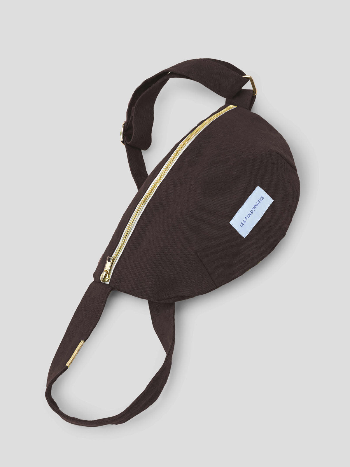 Ebony brown organic cotton canvas banana bag