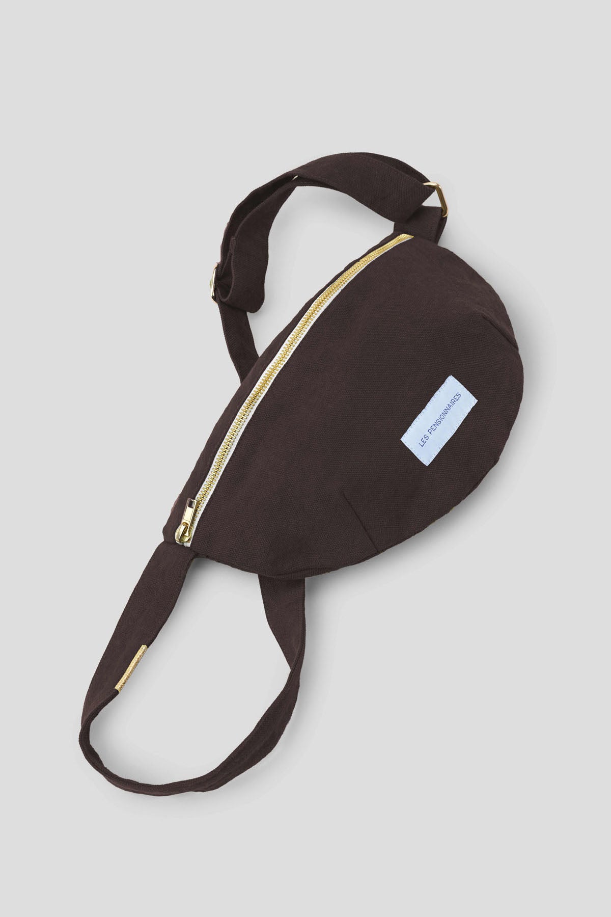 Ebony brown organic cotton canvas banana bag