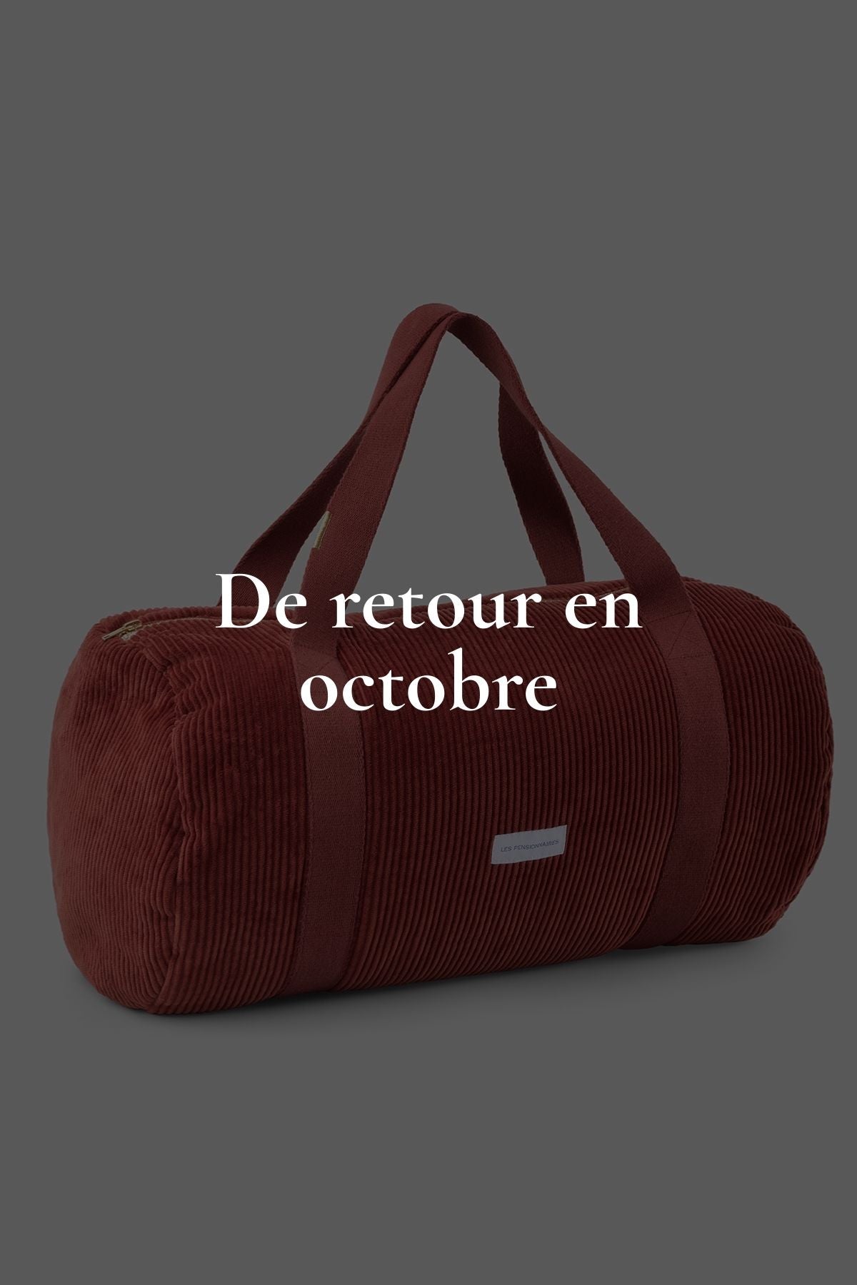 Sac bowling en velours côtelé rouille