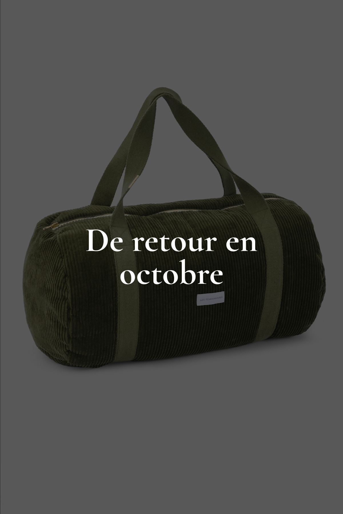 Caper green corduroy bowling bag