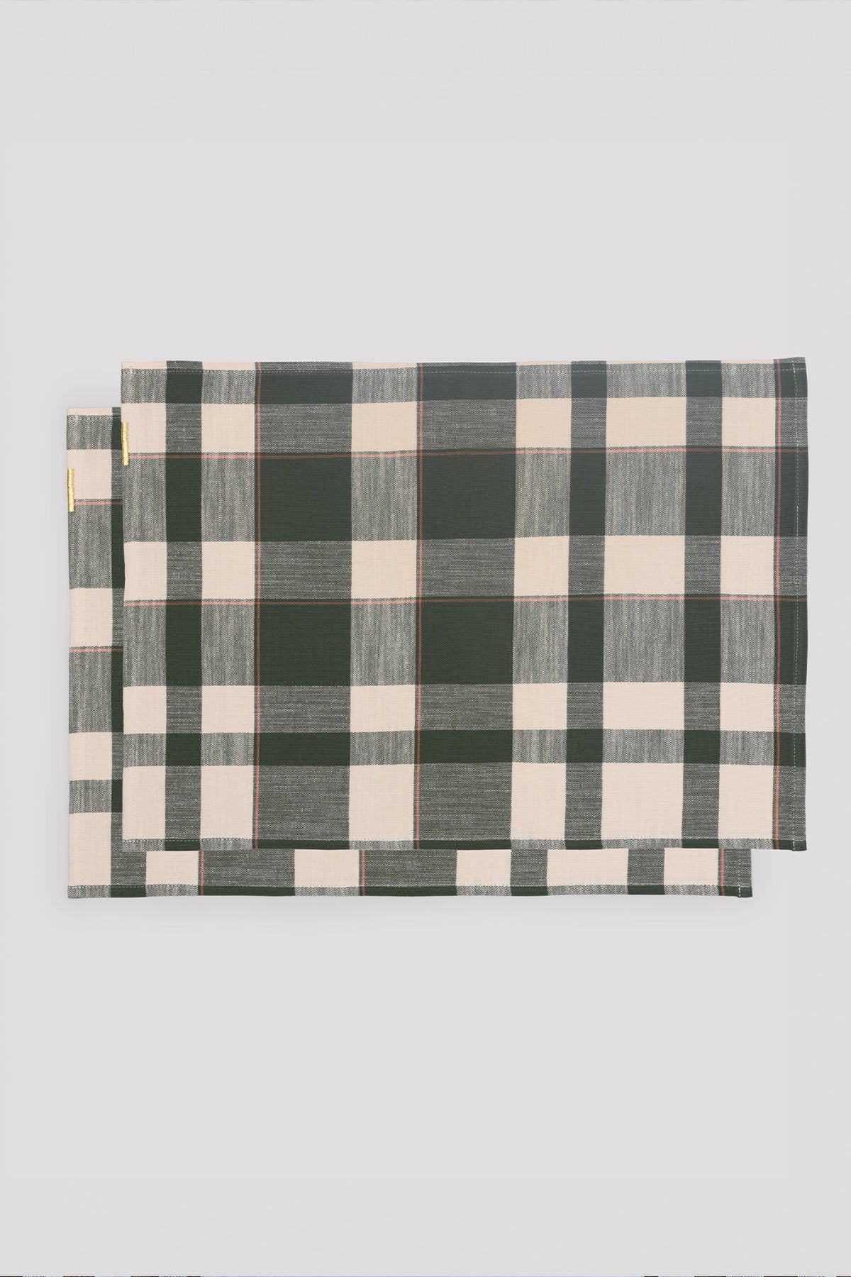 Plaid slub cotton jacquard placemats (set of 2)