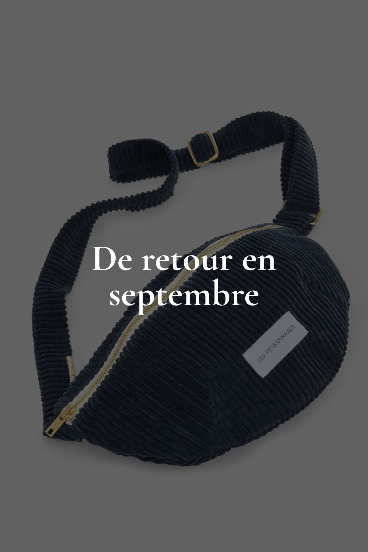 Storm blue Corduroy banana bag
