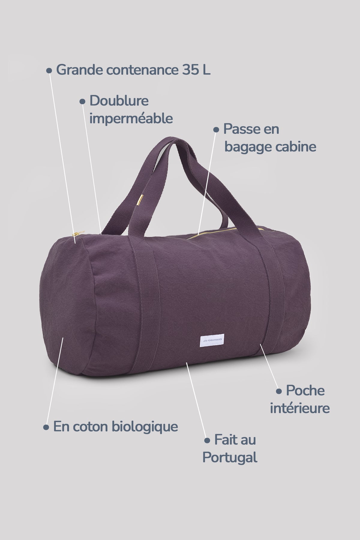 Sac-week-end-violet-fonce-polochon-coton-bio-Les-pensionnaires-details