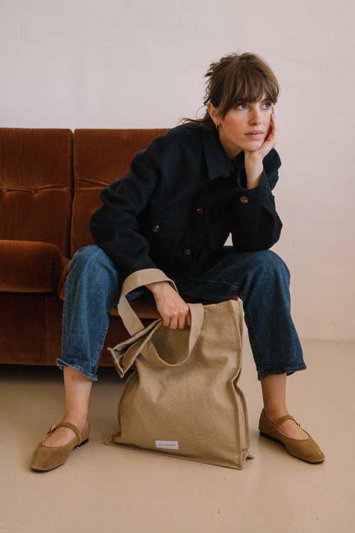 Sac à Main Billy Bag Beige Floral - Zippé, Plusieurs Poches - Occasion