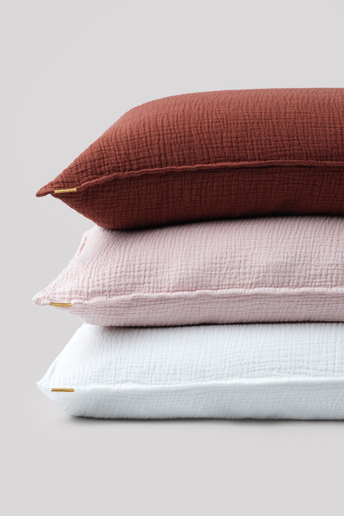 coussins-rouille-rose-blanc-double-gaze-de-coton-les-pensionnaires