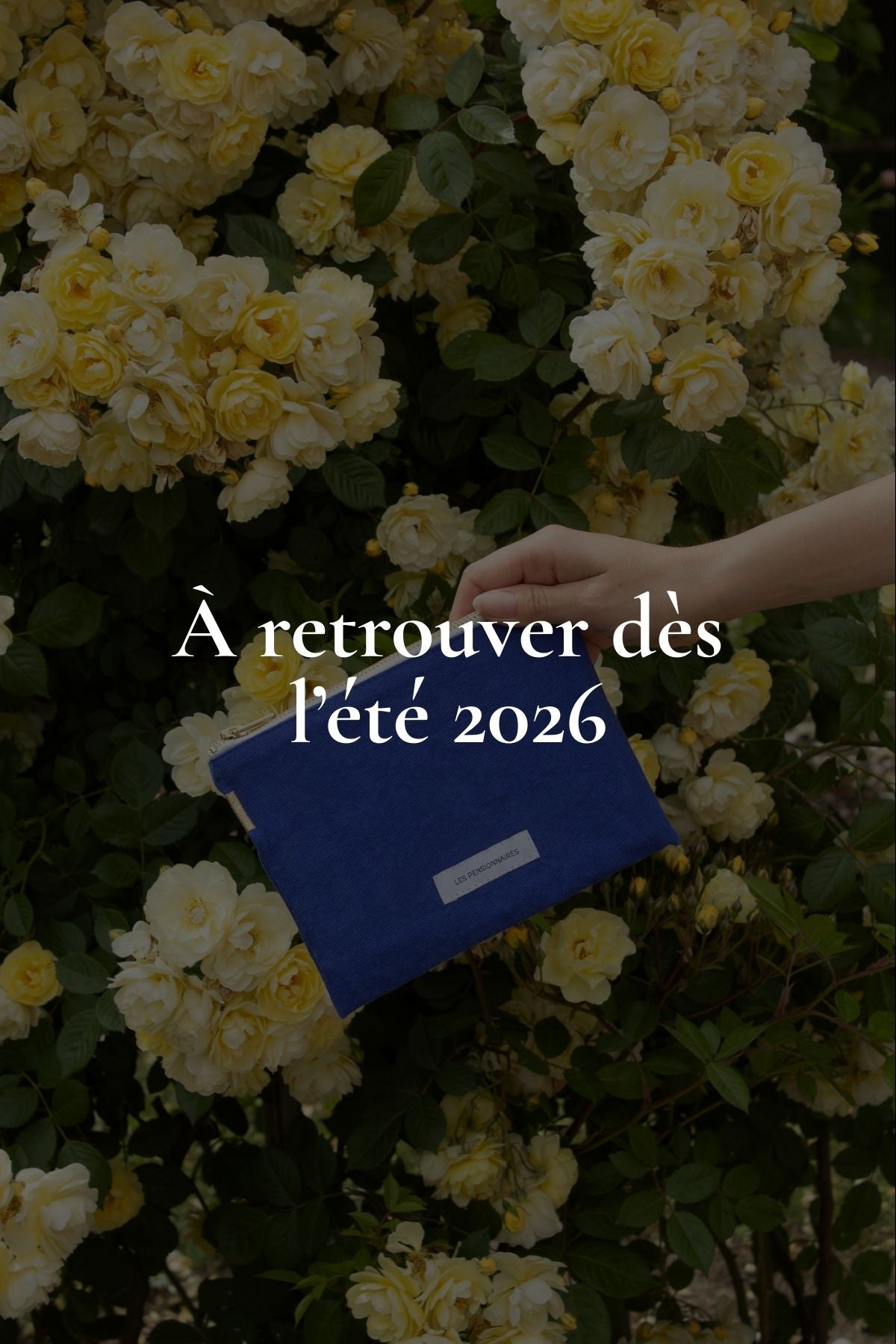 Petite pochette en toile de coton bio bleu outremer