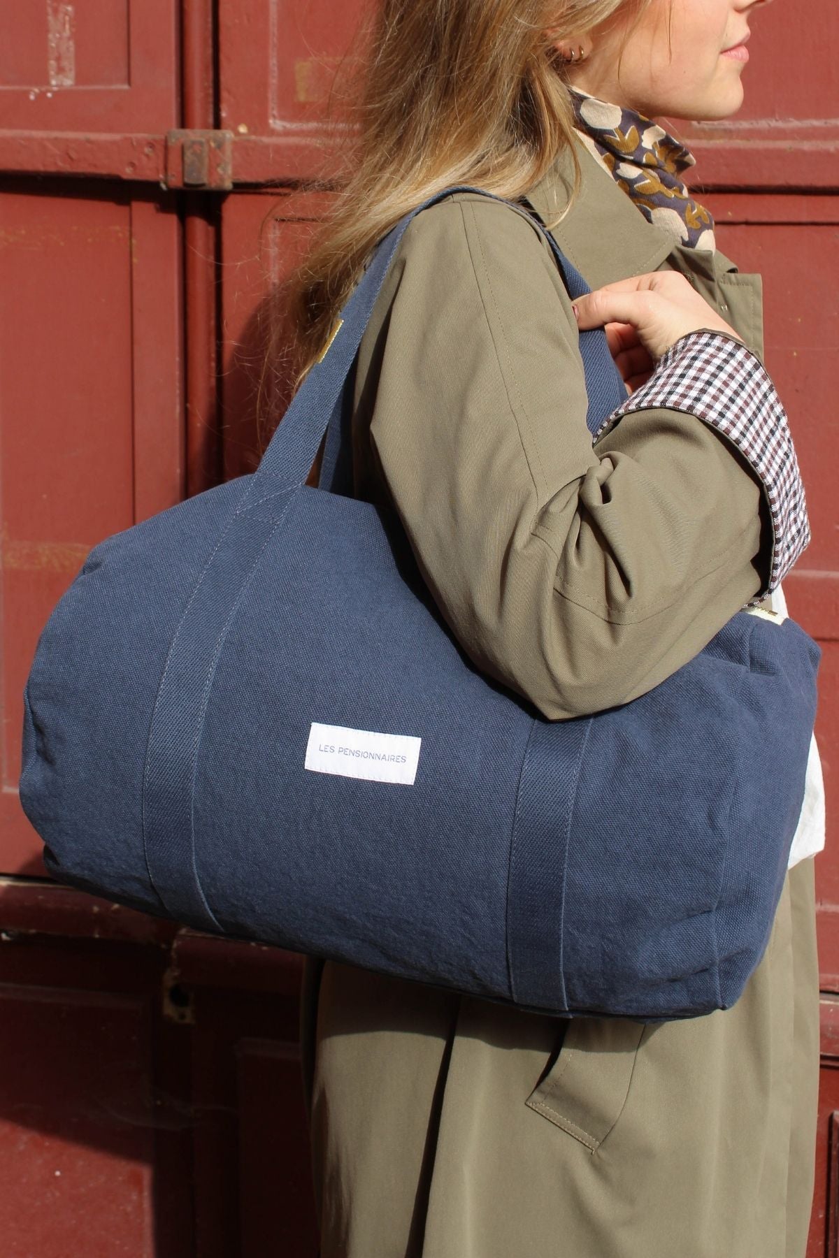 Mini sac bowling en coton bio bleu orage