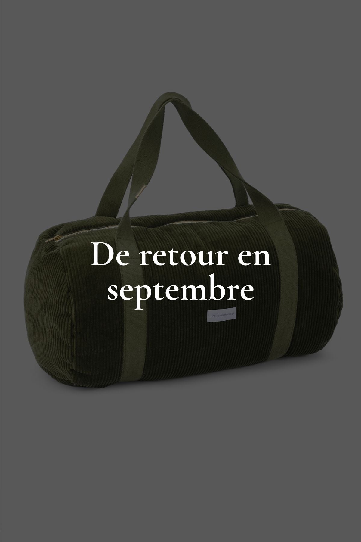 Caper green corduroy bowling bag