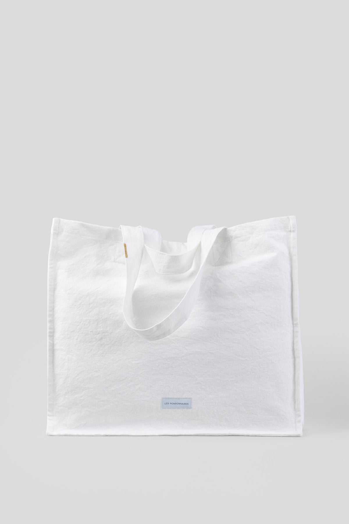 Large Pristine white bag in thick organic cotton canvas