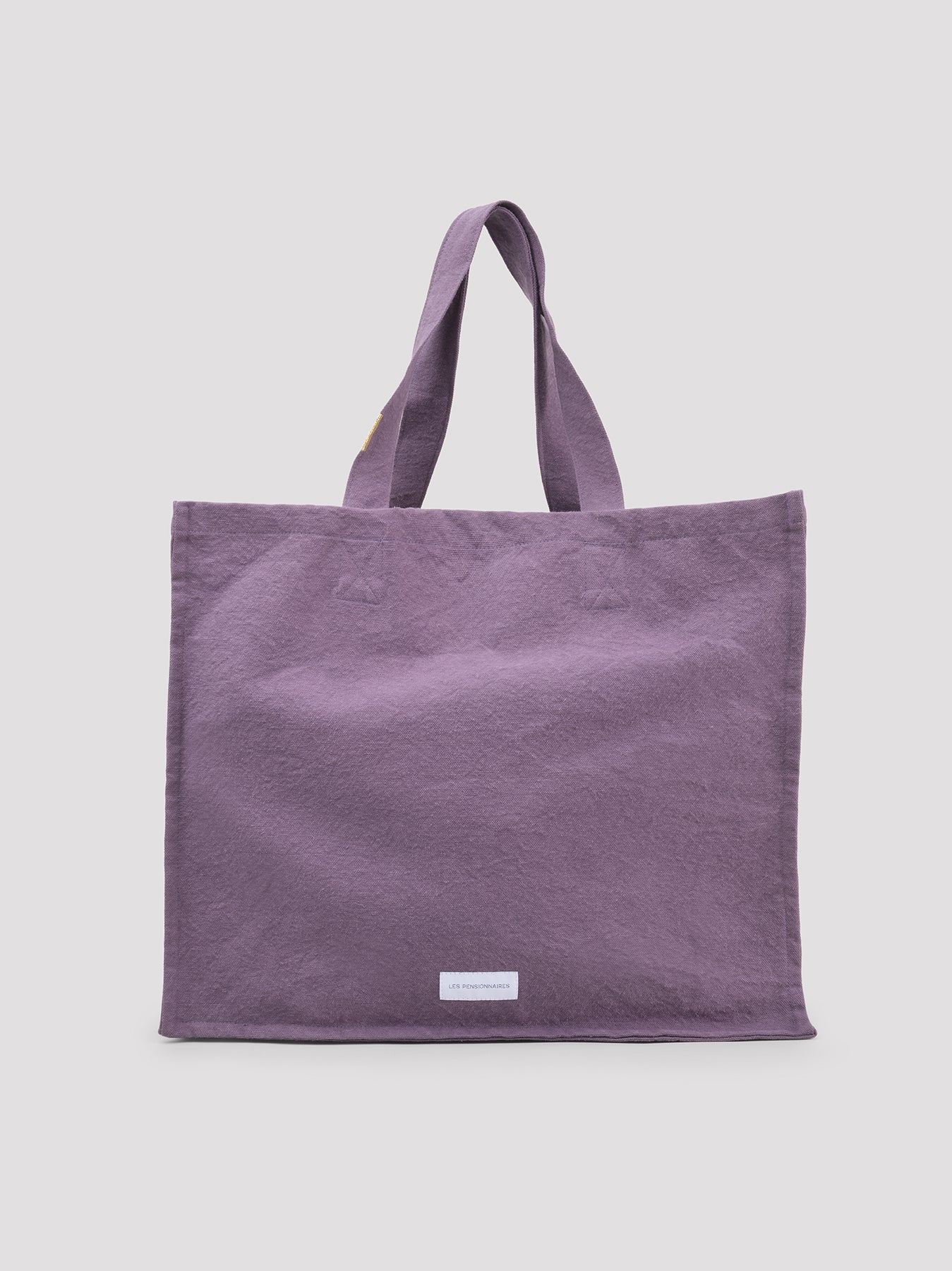 Large Celestial purple bag in thick organic cotton canvas